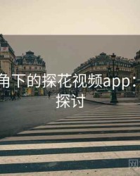 学术视角下的探花视频app：跨领域探讨