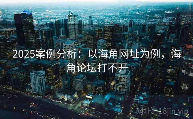 2025案例分析：以海角网址为例，海角论坛打不开