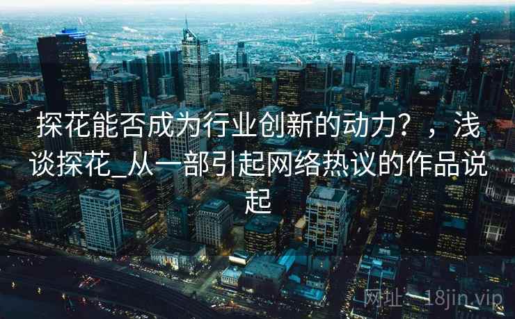 探花能否成为行业创新的动力？，浅谈探花_从一部引起网络热议的作品说起