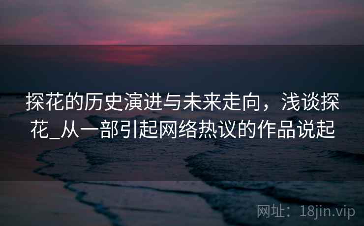 探花的历史演进与未来走向，浅谈探花_从一部引起网络热议的作品说起